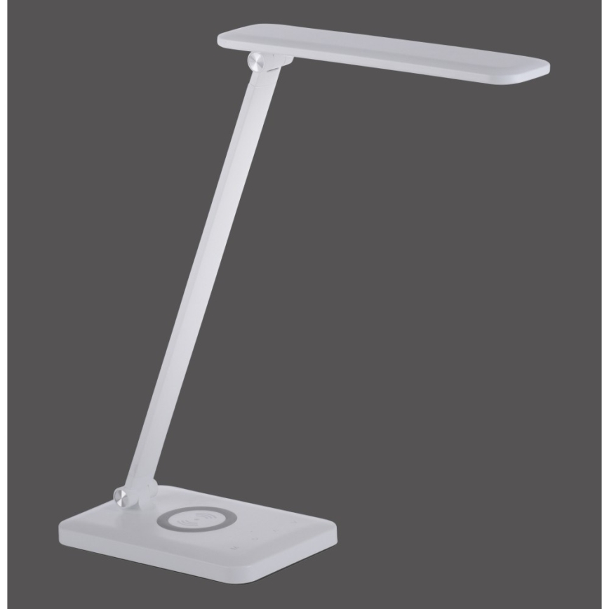 Leuchten Direkt 14415-16 - LED Ściemniana dotykowa lampa stołowa z ładowaniem bezprzewodowym FLORENTINA LED/5W/230V 3000-5000K white + USB