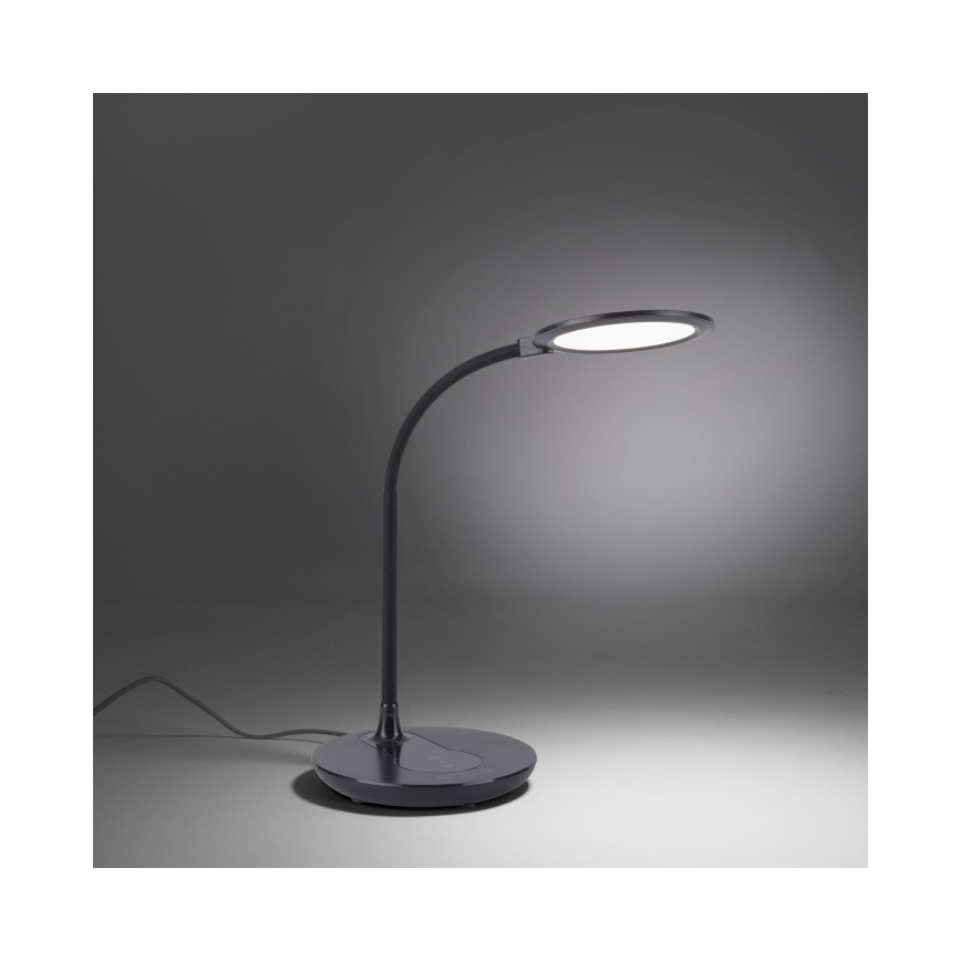 Leuchten Direkt 14416-18 - LED Ściemniana dotykowa lampa stołowa z ładowaniem bezprzewodowym ASTRID LED/5W/230V 3000/4000/5500K + USB