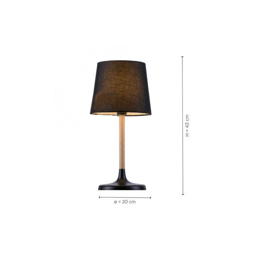 Leuchten Direkt 14423-18 - Lampa stołowa NIMA 1xE14/40W/230V czarna