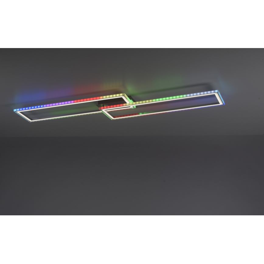 Leuchten Direkt 14635-55 - LED RGB ściemnialna lampa sufitowa FELIX LED/34,5W/230V + pilot do zdalnego sterowania