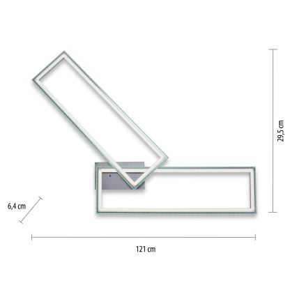 Leuchten Direkt 14635-55 - LED RGB Plafon ściemnialny FELIX LED/34,5W/230V