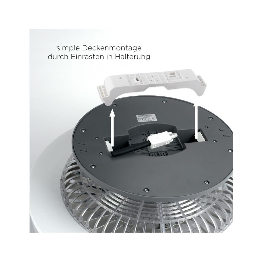 Leuchten Direkt 14645-55 - LED Oświetlenie z wentylatorem LEONARD LED/27W/230V