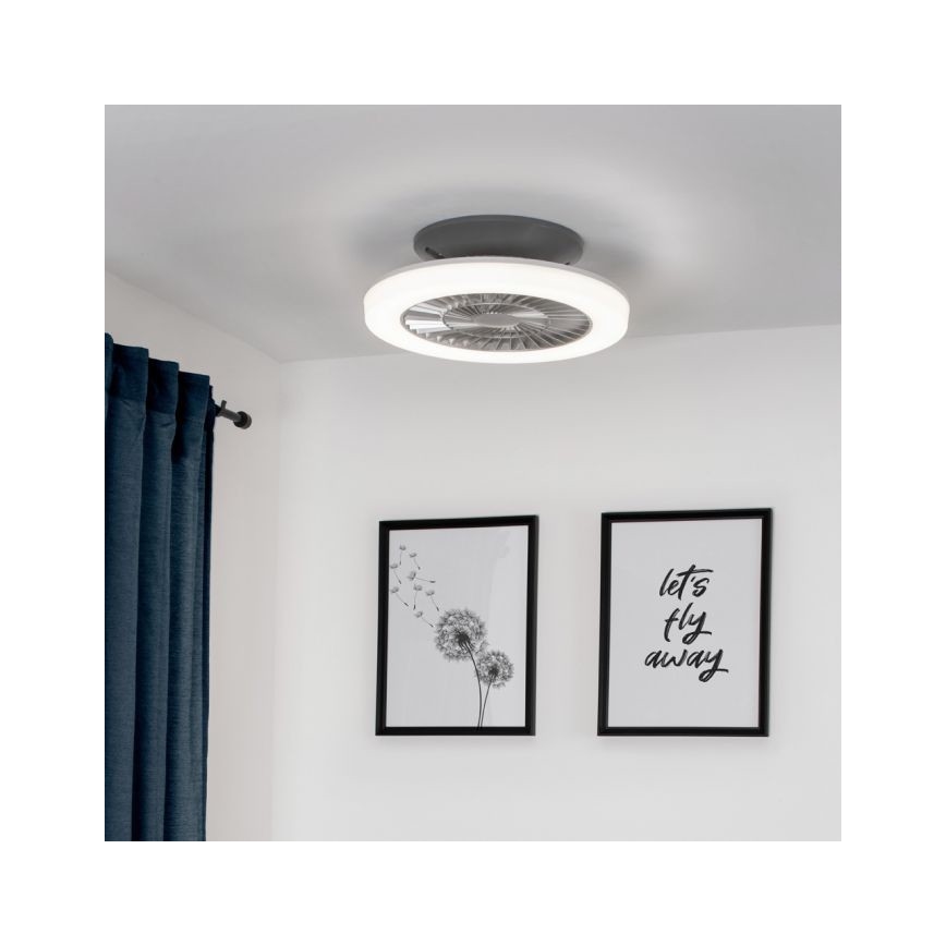 Leuchten Direkt 14645-55 - LED Oświetlenie z wentylatorem LEONARD LED/27W/230V