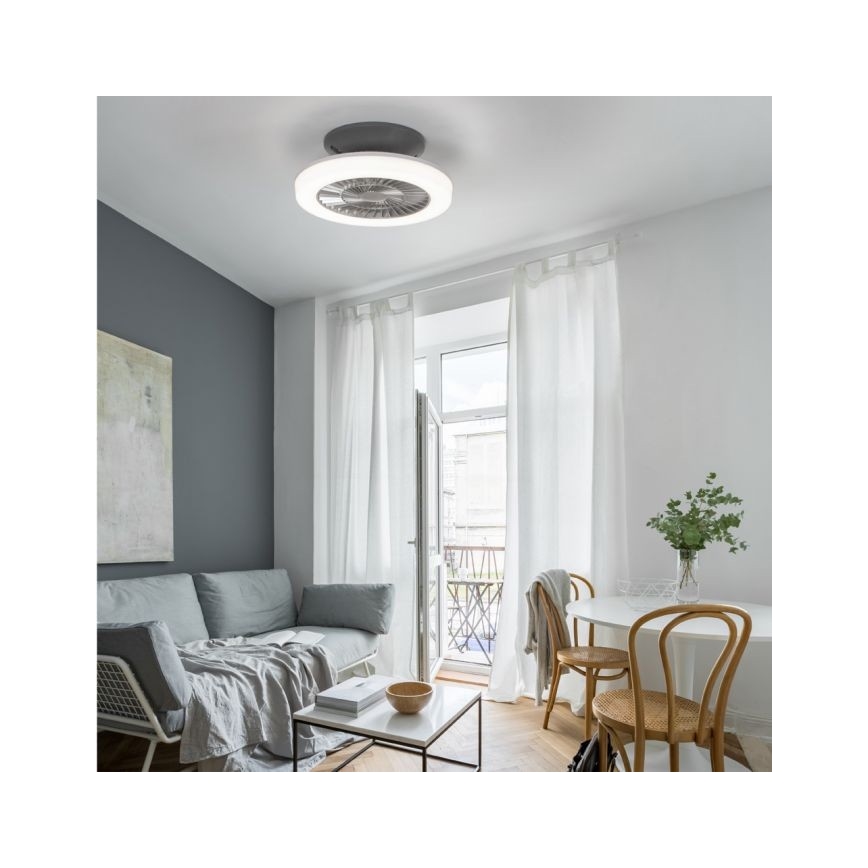 Leuchten Direkt 14645-55 - LED Oświetlenie z wentylatorem LEONARD LED/27W/230V