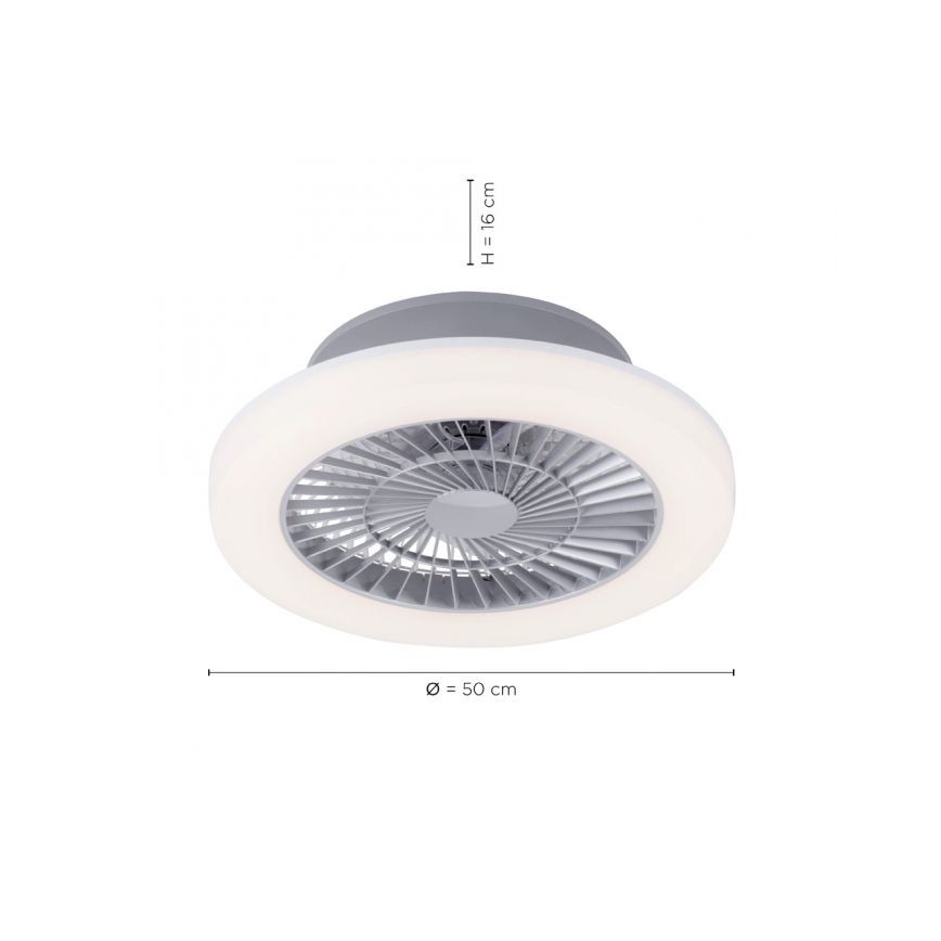 Leuchten Direkt 14645-55 - LED Oświetlenie z wentylatorem LEONARD LED/27W/230V