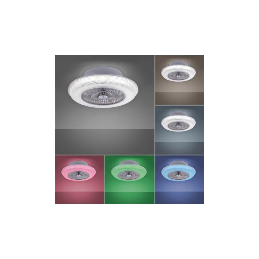 Leuchten Direkt 14648-21 - LED RGB Ściemniany plafon z wentylatorem DION LED/30W/230V + pilot