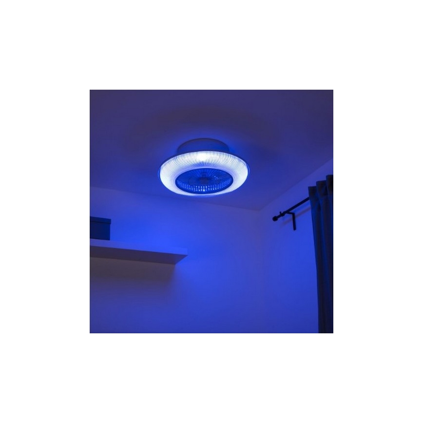Leuchten Direkt 14648-21 - LED RGB Ściemniany plafon z wentylatorem DION LED/30W/230V + pilot
