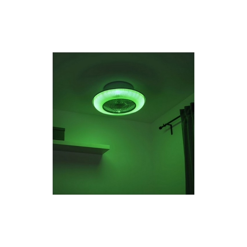 Leuchten Direkt 14648-21 - LED RGB Ściemniany plafon z wentylatorem DION LED/30W/230V + pilot