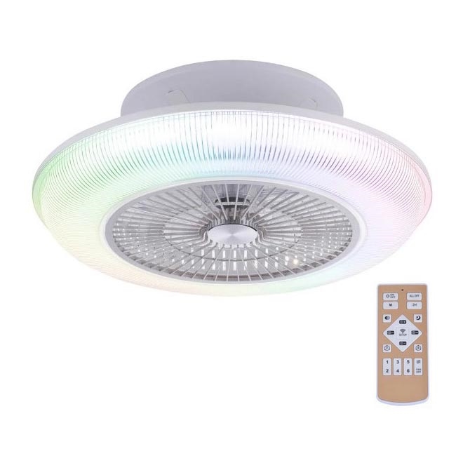 Leuchten Direkt 14648-21 - LED RGB Ściemniany plafon z wentylatorem DION LED/30W/230V + pilot