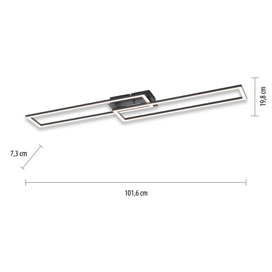 Leuchten Direkt 14691-18 - LED Ściemniany plafon IVEN LED/36W/230V