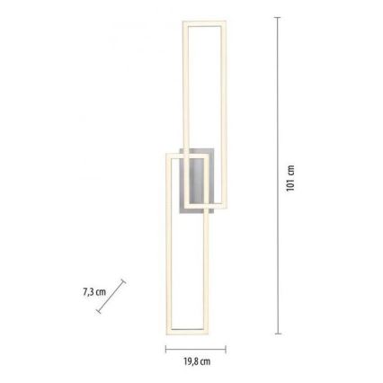 Leuchten Direkt 14691-55 - LED Ściemnialny żyrandol natynkowy IVEN 2xLED/18W/230V