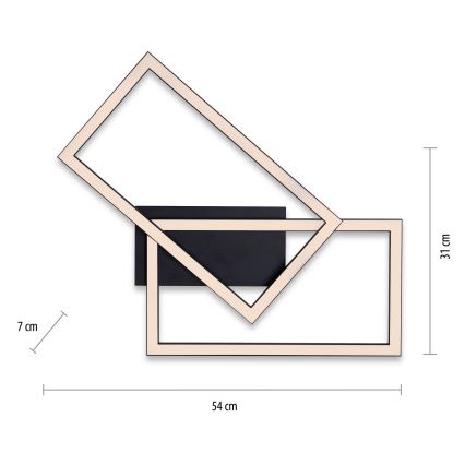 Leuchten Direkt 14692-18 - LED Ściemniany plafon IVEN LED/36W/230V