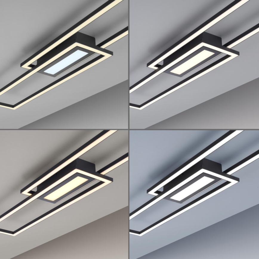 Leuchten Direkt 14696-18 - LED Ściemnialny żyrandol natynkowy ASMIN LED/45W/230V czarny