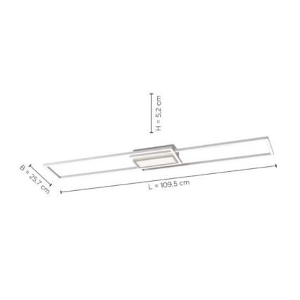 Leuchten Direkt 14711-55 - LED Ściemniany plafon ASMIN LED/42W/230V 3000-5000K + pilot