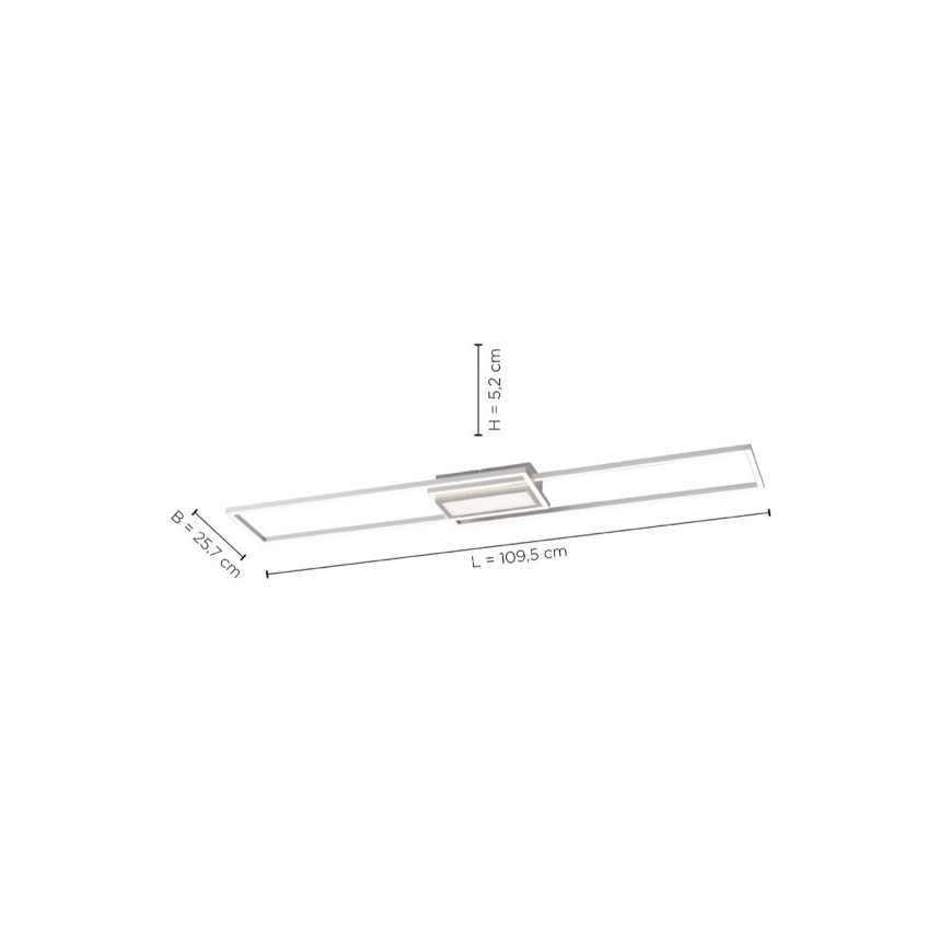 Leuchten Direkt 14711-55 - LED Ściemniany plafon ASMIN LED/42W/230V 3000-5000K + pilot