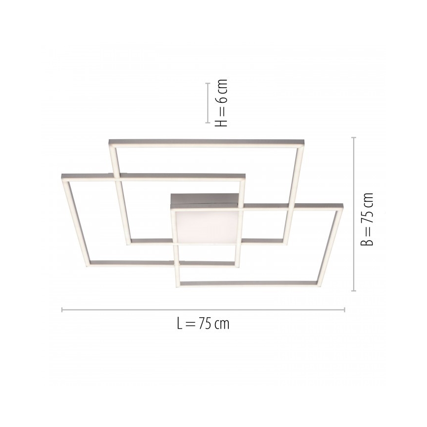 Leuchten Direkt 14713-55- LED Ściemniany żyrandol natynkowy ASMIN LED/45W/230V + pilot