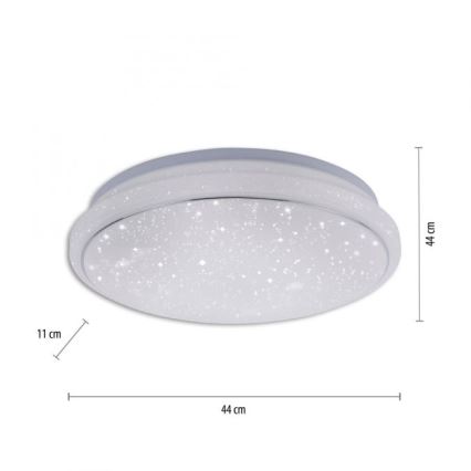 Leuchten Direkt 14743-16 - LED RGB Ściemniany plafon JUPI LED/28W/230V Tuya 2700-5000K + pilot