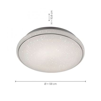 Leuchten Direkt 14744-16 - LED RGB Ściemniany plafon JUPI LOLASMART LED/32W/230V + pilot