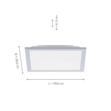 Leuchten Direkt 14750-21 - LED Plafon FLAT LED/12W/230V