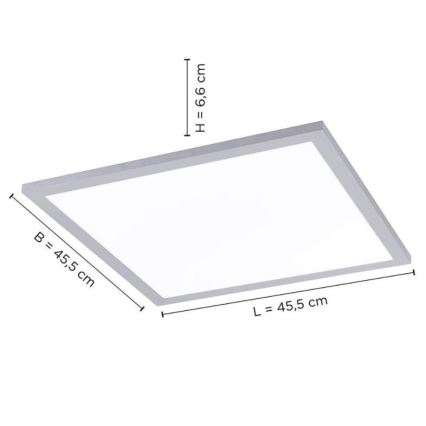 Leuchten Direkt 14755-21- LED Ściemniany plafon FLAT LED/28W/230V 2700-5000K + pilot