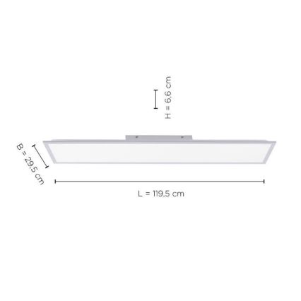 Leuchten Direkt 14757-21- LED Ściemniany panel natynkowy FLAT LED/36W/230V 2700-5000K silver + pilot