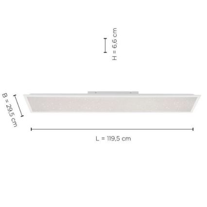 Leuchten Direkt 14762-16 - LED Ściemnialne oświetlenie STARRYFLAT LED/36W/230V + pilot