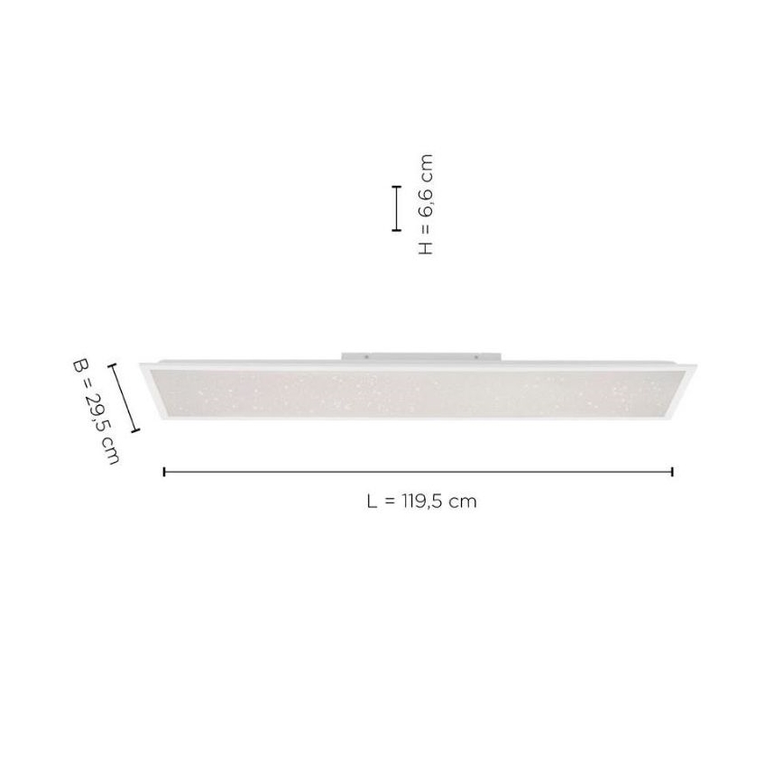 Leuchten Direkt 14762-16 - LED Ściemnialne oświetlenie STARRYFLAT LED/36W/230V + pilot
