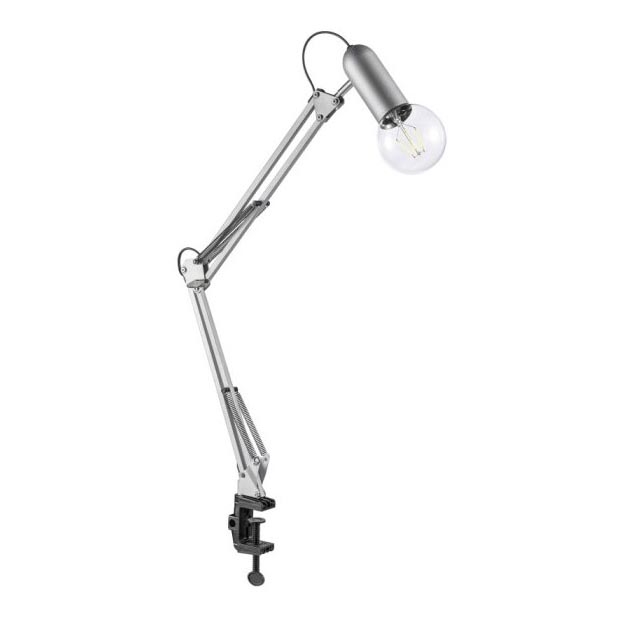 Leuchten Direkt 14773-55 - Lampa stołowa z klipsem TURN ME 1xE27/60W/230V matowy chrom