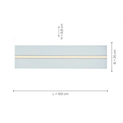 Leuchten Direkt 14854-16 - LED Ściemniany plafon EDGING LED/30W/230V 2700-5000K + pilot