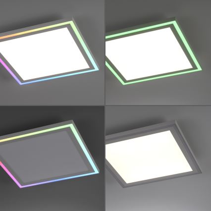 Leuchten Direkt 14900-16 - LED RGB Plafon ściemnialny EDGING LED/24W/230V + pilot zdalnego sterowania