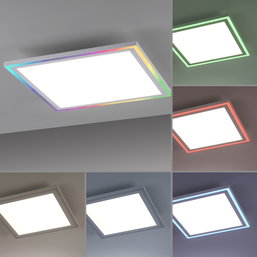 Leuchten Direkt 14900-16 - LED RGB Plafon ściemnialny EDGING LED/24W/230V + pilot zdalnego sterowania