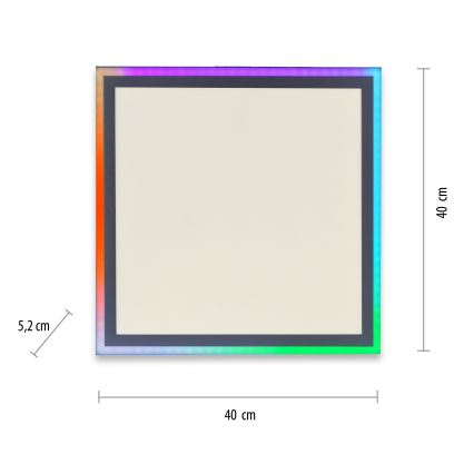 Leuchten Direkt 14900-16 - LED RGB Plafon ściemnialny EDGING LED/24W/230V + pilot zdalnego sterowania