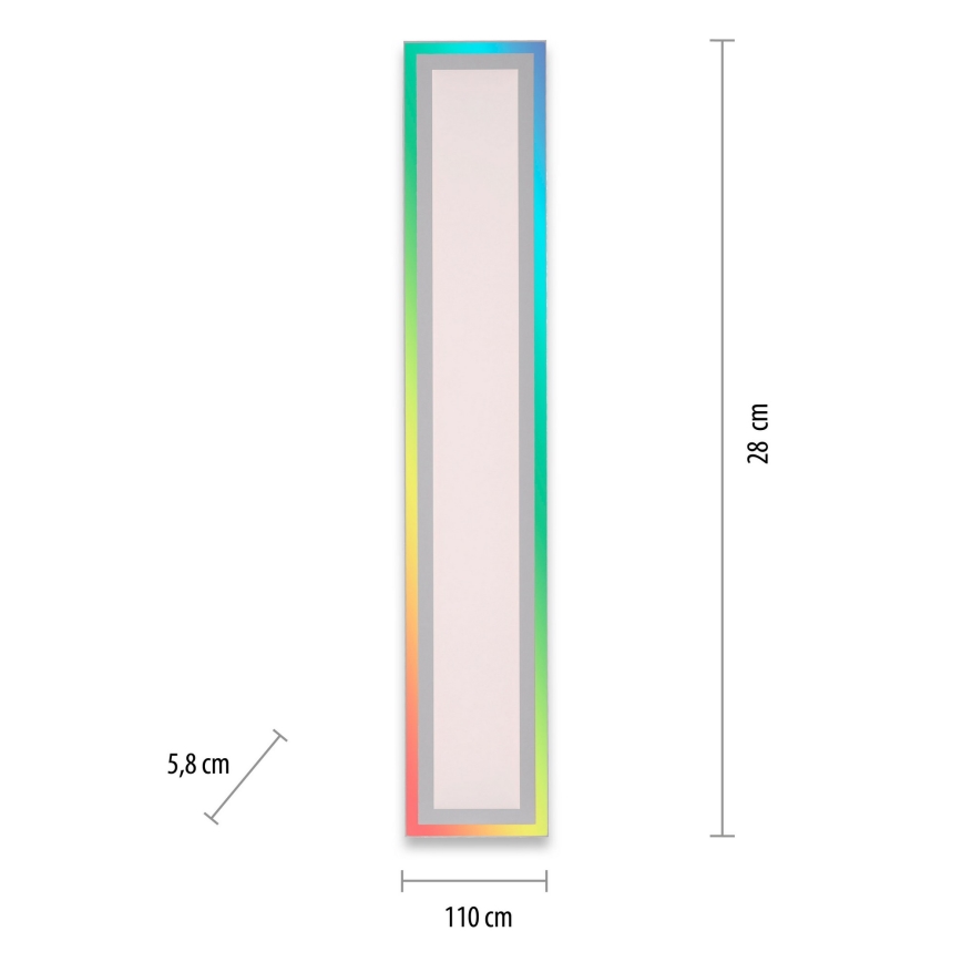 Leuchten Direkt 14901-16 - LED RGB Plafon ściemnialny EDGING LED/24W/230V