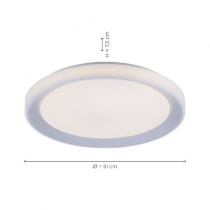 Leuchten Direkt 15110-21 - LED RGB Ściemniany plafon LENI LOLASMART LED/40W/230V + pilot