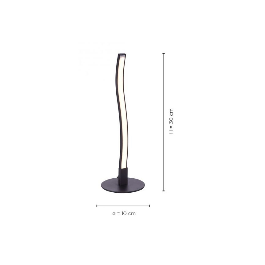 Leuchten Direkt 15128-18 - LED Lampa stołowa WAWE LED/3W/230V czarna