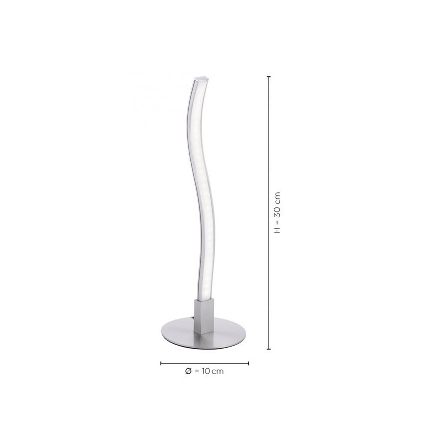 Leuchten Direkt 15128-55 - LED Lampa stołowa WAWE LED/3W/230V matowy chrom
