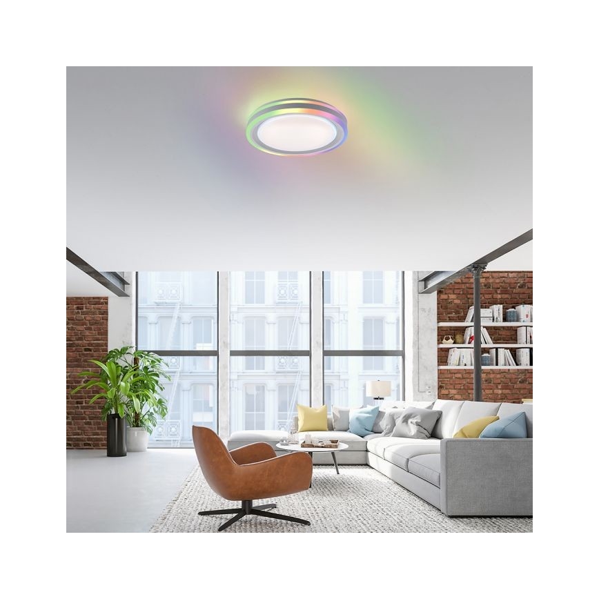 Leuchten Direkt 15152-16 - LED RGBW Ściemnialna lampa SPHERIC LED/18W/230V+pilot