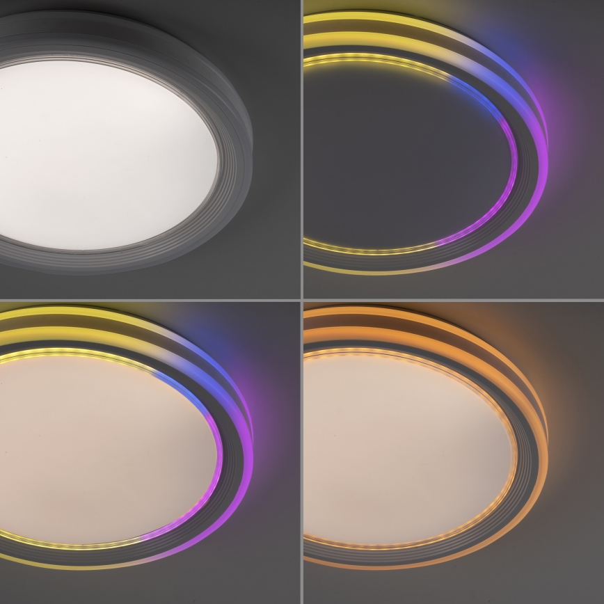 Leuchten Direkt 15154-16 - LED RGB Plafon ściemnialny EDGING LED/39W/230V