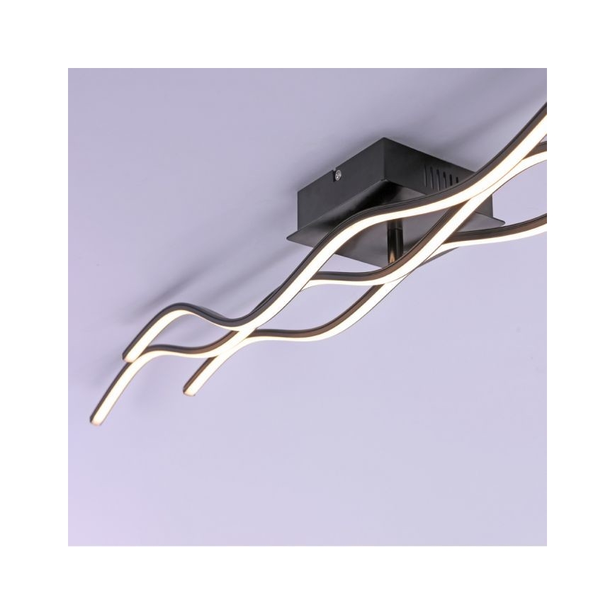 Leuchten Direkt 15167-18-LED Przysufitowy żyrandol WAWE 2xLED/12,5W/230V+LED/17W czarny