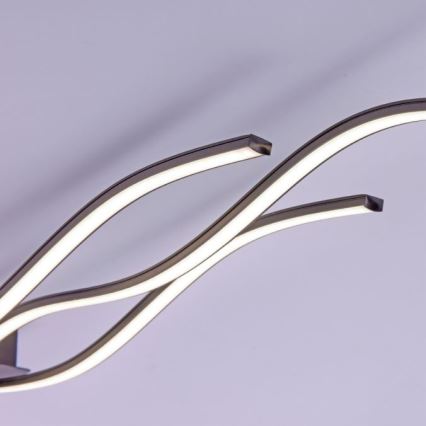 Leuchten Direkt 15167-18-LED Przysufitowy żyrandol WAWE 2xLED/12,5W/230V+LED/17W czarny