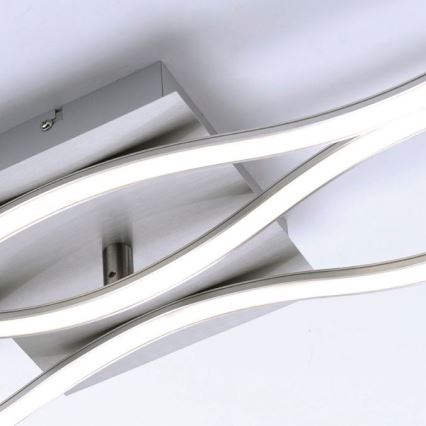 Leuchten Direkt 15167-55 - LED Przysufitowy żyrandol WAWE 2xLED/12,5W/230V+LED/17W matowy chrom