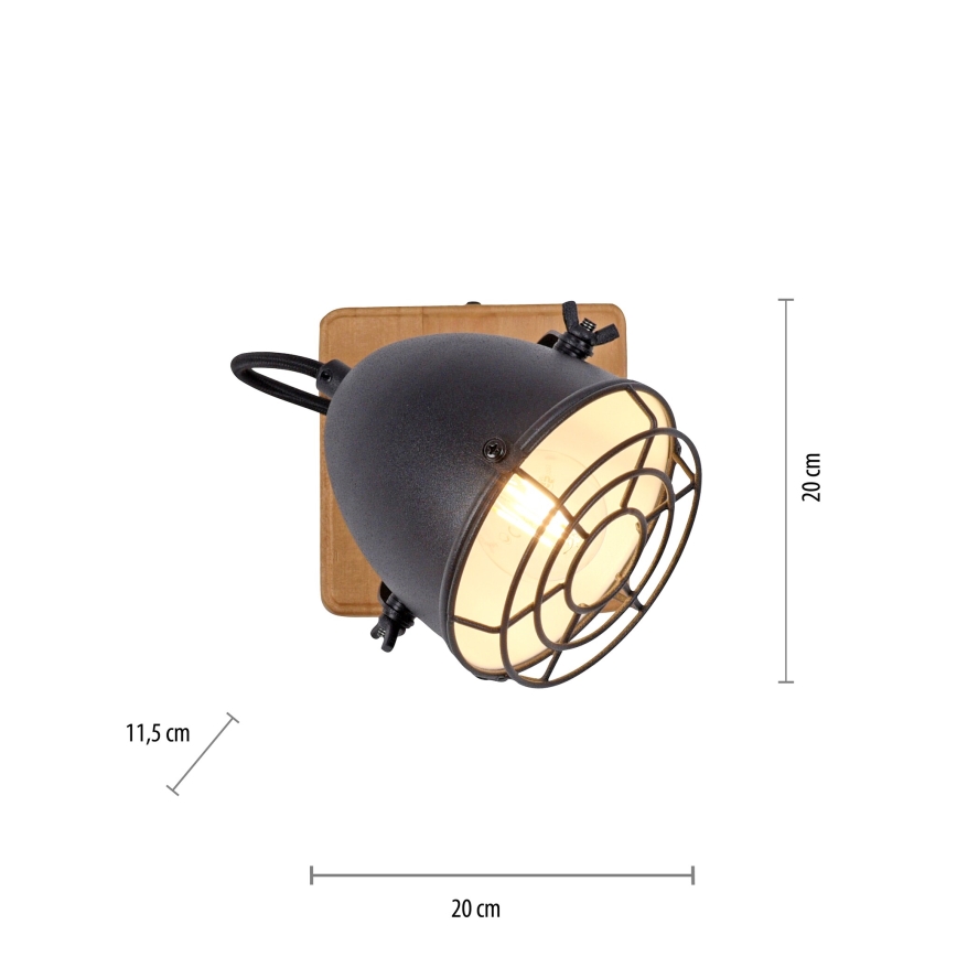 Leuchten Direkt 15171-18 - Kinkiet punktowy BEETLE 1xE14/10W/230V sosna