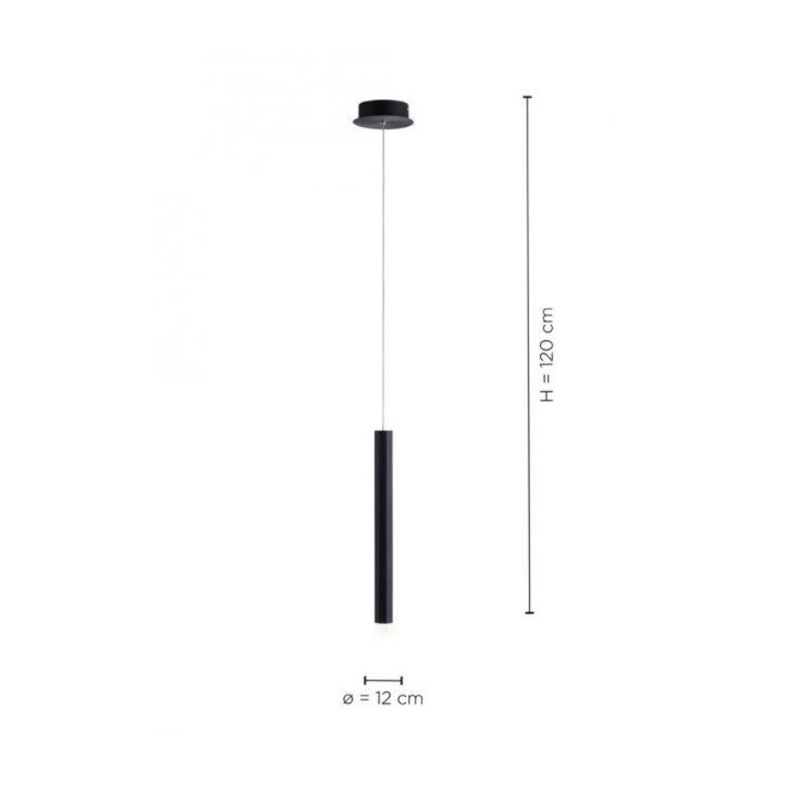 Leuchten Direkt 15202-18 - LED Żyrandol na lince BRUNO LED/4,8W/230V czarny