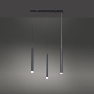 Leuchten Direkt 15203-18 - LED Żyrandol na lince 3xLED/4,8W/230V czarny