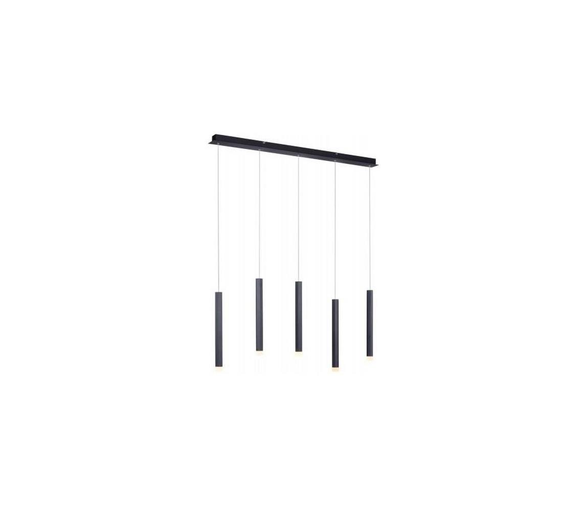 Leuchten Direkt 15205-18 - LED Żyrandol na lince BRUNO 5xLED/4,8W/230V czarny