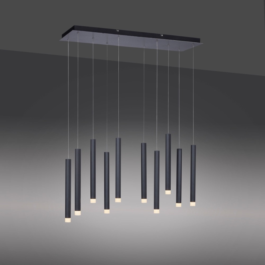 Leuchten Direkt 15206-18 - LED Żyrandol na lince 10xLED/4,8W/230V czarny