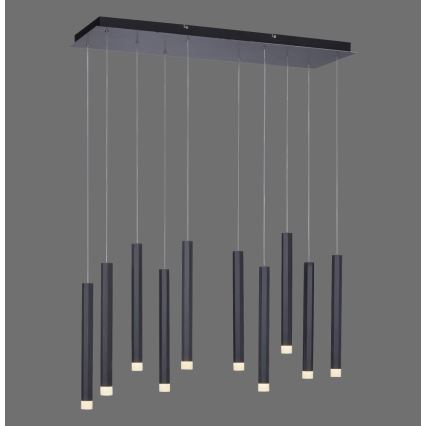 Leuchten Direkt 15206-18 - LED Żyrandol na lince 10xLED/4,8W/230V czarny