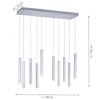 Leuchten Direkt 15206-95 - LED Żyrandol na lince BRUNO 10xLED/4,8W/230V