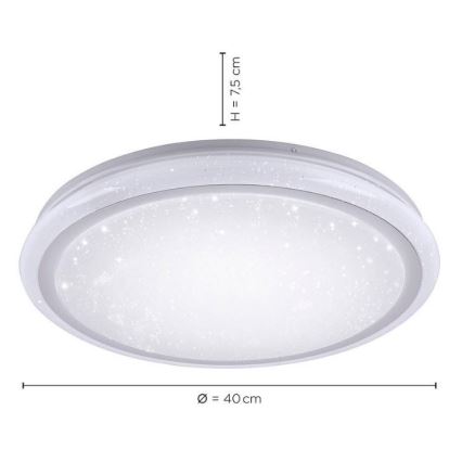 Leuchten Direkt 15220-16 - LED RGB Ściemniany plafon LUISA LED/28W/230V + pilot