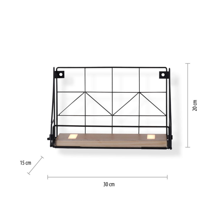Leuchten Direkt 15276-18 - Półka z oświetleniem LED BOARD 2xLED/1,75W/230V 30 cm eukaliptus